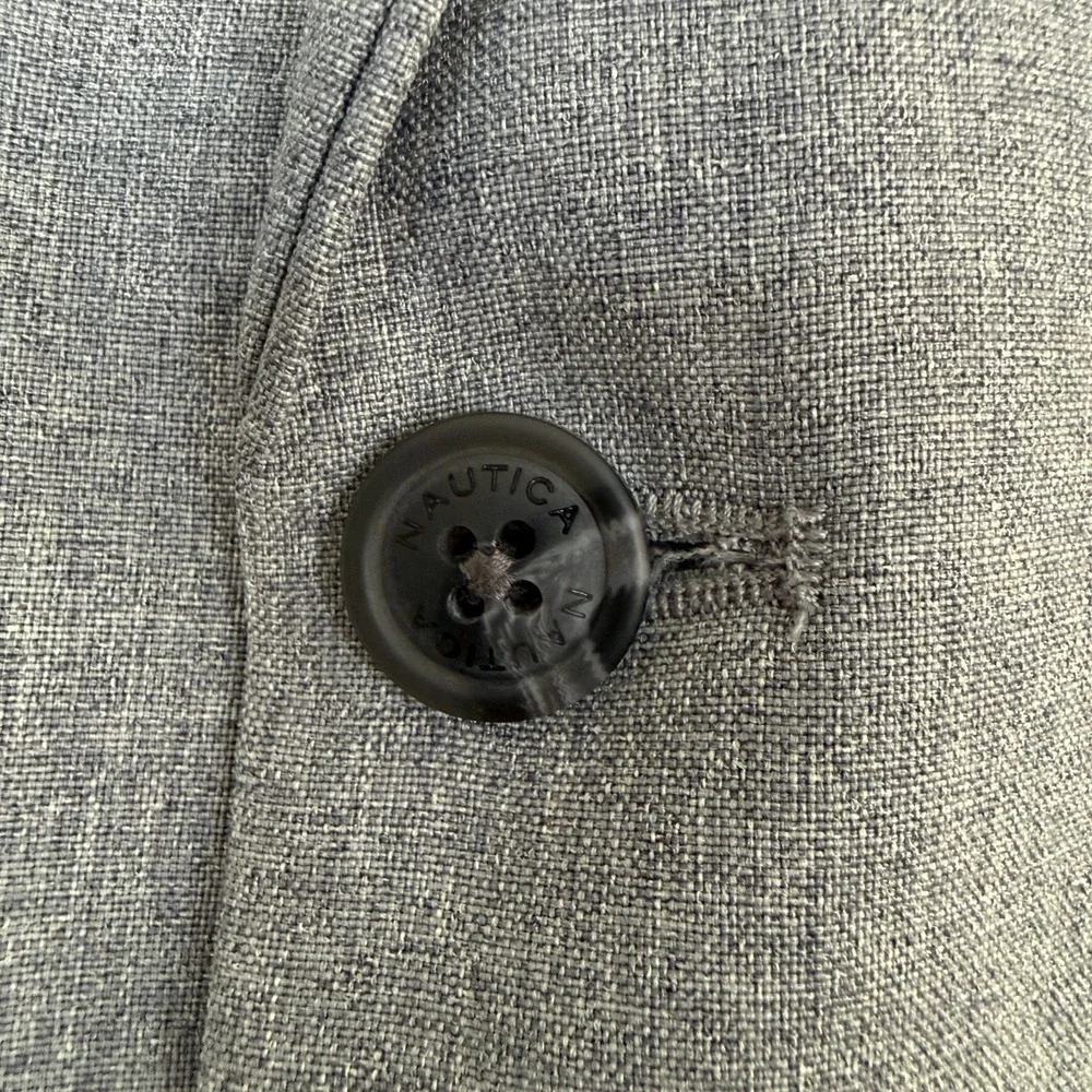 Nautica Boys Youth Blazer Jacket Gray Size 18R 2 Button Lightweight Lined NWOT